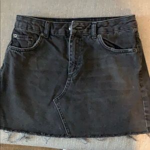 Black jean skirt